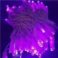 Светодиодная гирлянда Гирлянда уличная нить 100 светодиодов, 8мм, 10 метров, коннектор, фиолетовый (провод белый) 126201