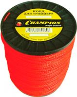 Леска триммерная (корд) Champion Twisted Square 3.0мм* 60м (витой квадрат)