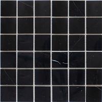 Мозаика мраморная однотонная StarMosaic Black Polished (JMST056) 48х48