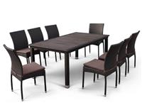 Комплект обеденной мебели Афина 8+1, иск.ротанг, T347/Y380A-W53 Brown 8PCS