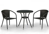 Комплект кофейной мебели Афина 2+1, T282ANT/Y137C-W53 Brown 2Pcs