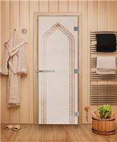 Дверь для сауны DoorWood (Дорвуд) 70x190 Эталон Арка (сатин) левая