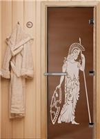 Дверь для сауны DoorWood (Дорвуд) 80x200 Эталон Рим (бронза матовая) правая