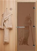 Дверь для сауны DoorWood (Дорвуд) 80x200 Эталон Рим (сатин) правая