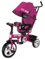 Велосипед 3х колесный City-Ride, колеса пластик10/8, сиденье поворотное, бампер, багажник, розовый, Китай, код 60012010003, штрихкод 690102200134, артикул CR-B3-01PK
