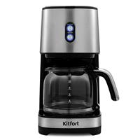 Кофеварка Kitfort kt-750 черный/серебристый