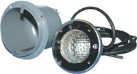 Прожектор светодиодный под плитку с оправой из нерж. стали Emaux 15Вт/12В LEDS-100P (Opus), ниша из пластика, RGB