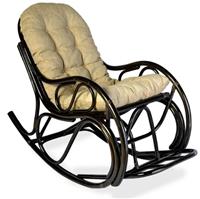 Кресло-качалка Мебельторг Маргонда (каркас коричневый, сиденье бежевое)