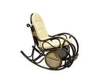Кресло-качалка Мебельторг Сантьяго (каркас коричневый, сиденье бежевое)