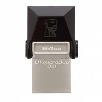 Флэш накопитель USB 64 Гб Kingston DataTraveler MicroDuo3 G2 3.0 OTG (micro USB/USB) (black) 205878