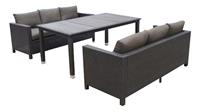 Комплект обеденной мебели с диваном Афина T347/S65A-W53 Brown, иск.ротанг