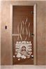 Дверь для сауны DoorWood (Дорвуд) 70x210 Основная серия Банька (бронза), левая