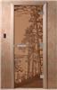 Дверь для сауны DoorWood (Дорвуд) 70x190 Эталон Рассвет (бронза матовая) левая