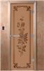 Дверь для сауны DoorWood (Дорвуд) 70x190 Эталон Розы (бронза матовая) правая