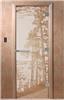 Дверь для сауны DoorWood (Дорвуд) 80x200 Эталон Рассвет (сатин) правая