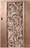 Дверь для сауны DoorWood (Дорвуд) 80x200 Эталон Хохлома (бронза) левая