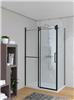 Душевой уголок без поддона Kolpa Virgo TK 120х90 B/1, black transparent