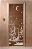 Дверь для сауны DoorWood (Дорвуд) 80x210 Основная серия Зима (бронза), правая