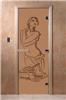 Дверь для сауны DoorWood (Дорвуд) 80x190 Основная серия Искушение (сатин), левая