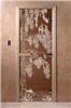 Дверь для сауны DoorWood (Дорвуд) 80x190 Основная серия Берёза (бронза), правая