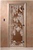 Дверь для сауны DoorWood (Дорвуд) 80x190 Основная серия Берёзка (бронза), левая