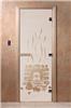 Дверь для сауны DoorWood (Дорвуд) 80x210 Основная серия Банька (сатин), левая
