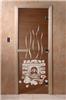 Дверь для сауны DoorWood (Дорвуд) 90x210 Основная серия Банька (бронза), правая
