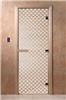 Дверь для сауны DoorWood (Дорвуд) 90x200 Основная серия Мираж (сатин), левая