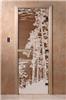 Дверь для сауны DoorWood (Дорвуд) 90x200 Основная серия Рассвет (бронза), левая