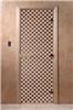 Дверь для сауны DoorWood (Дорвуд) 90x210 Основная серия Мираж (бронза), правая
