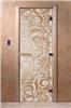 Дверь для сауны DoorWood (Дорвуд) 90x210 Основная серия Хохлома (сатин), правая