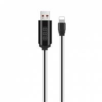 Кабель USB - Apple lightning Hoco U29 LED Timing Display, 100 см. (white) 82019