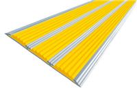 Алюминиевая полоса SafetyStep 3000мм х 100мм х 3,6мм, ЕвроСтандарт,3 желт.встав.
