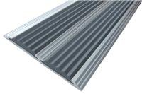 Алюминиевая полоса SafetyStep 3000мм х 80мм х 5,5мм, 2 серые вставки