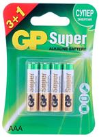 Батарейка Gp super alkaline 24а ааa 3+1 шт