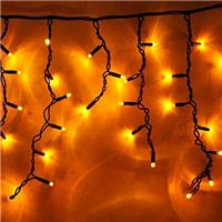 Гирлянда-бахрома светодиодная Rich Led 3*0,5 м, пост. свечение, IP65, желтый, пр. черный