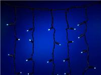Гирлянда-бахрома светодиодная Rich Led 3*0,5 м, пост. свечение, IP65, синий, пр.черный