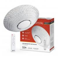 Светильник сд COMFORT CRYSTAL 55Вт 230В 3000-6500K 4400Лм 400x100мм с пультом ДУ, КИТАЙ, код 0520702524, штрихкод 469061203489, артикул 4690612034898