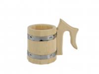 Кружка бондарная 0,5 л TM ”Бацькина баня” Липа, Россия, код 01603020049, штрихкод 460000000034, артикул