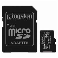 Карта флэш-памяти MicroSD 64 Гб Kingston Canvas Select Plus UHS-1, A1+ SD адаптер (black) 205117
