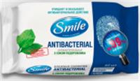 SMILE W Antibacterial Влажные салфетки 60 шт с подорожником, РОССИЯ, код 5010115048, штрихкод 462000573184, артикул