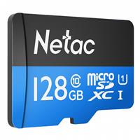 Карта флэш-памяти MicroSD 128 Гб Netac P500 Standard UHS-I (90 Mb/s) без адаптера (Class 1class 10) 210694