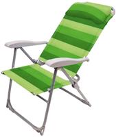 Кресло-шезлонг (складное) Ника К2 (каркас серый, ткань зеленая)