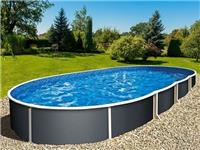 Морозоустойчивый бассейн Azuro Graphite овальный 5.5x3.7x1.2 м комплект оборудования Premium