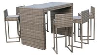 Комплект обеденной мебели Афина 6+1, иск.ротанг, T390GD/Y390G-W78 Grey, барный