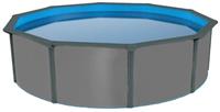 Морозоустойчивый бассейн PoolMagic Anthracite круглый 3.0x1.3 м комплект оборудования Basic