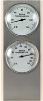 Термометр-гигрометр Maestro Woods MW-Lux Steel+осина