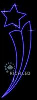 Светодиодная консоль Rich Led Факел со звездой, синий, RL-KN-030B