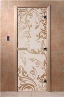 Дверь для сауны DoorWood (Дорвуд) 80x210 Основная серия Венеция (сатин), правая