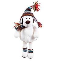 Собака в шапке, 24 см игрушка мягкая